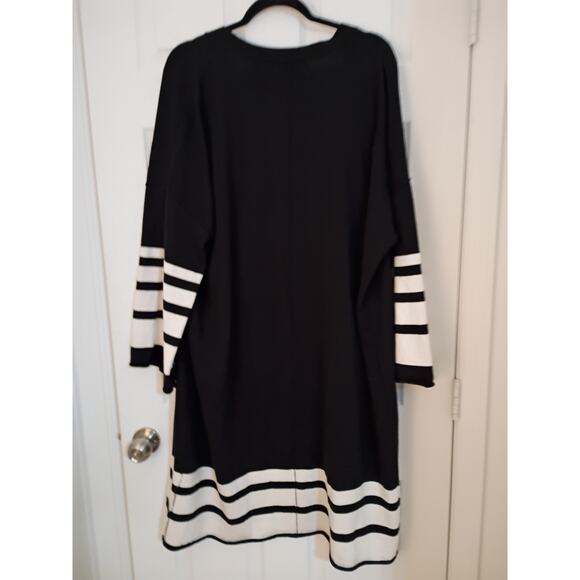 Women's Parrish LA Black & White Cardigan Sweater Size M/L - Picture 6 of 6